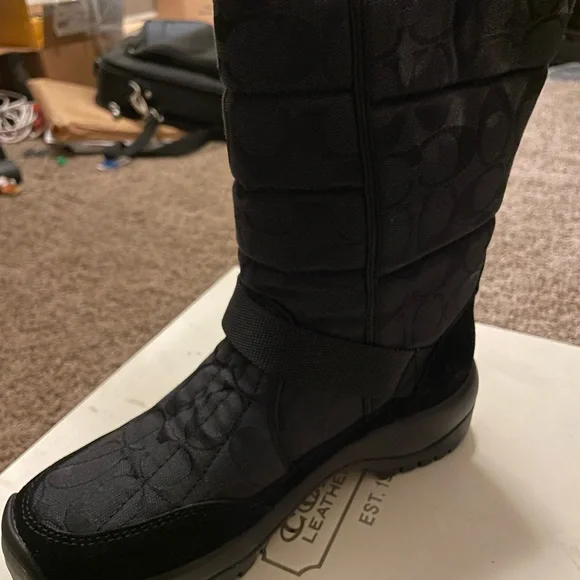 Coach Black Patterned Boots - Picture 4 of 5